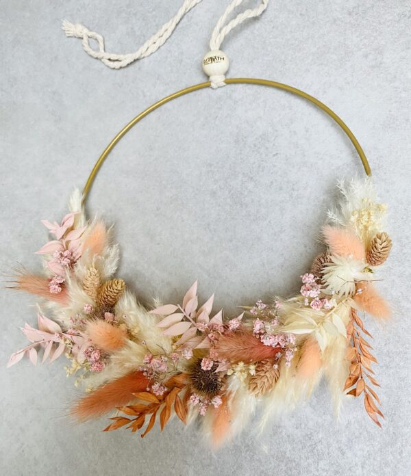 Trockenblumenkranz pastell – Bild 4