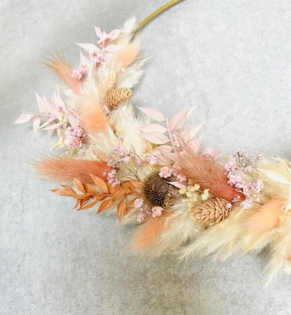 Trockenblumenkranz pastell – Bild 2
