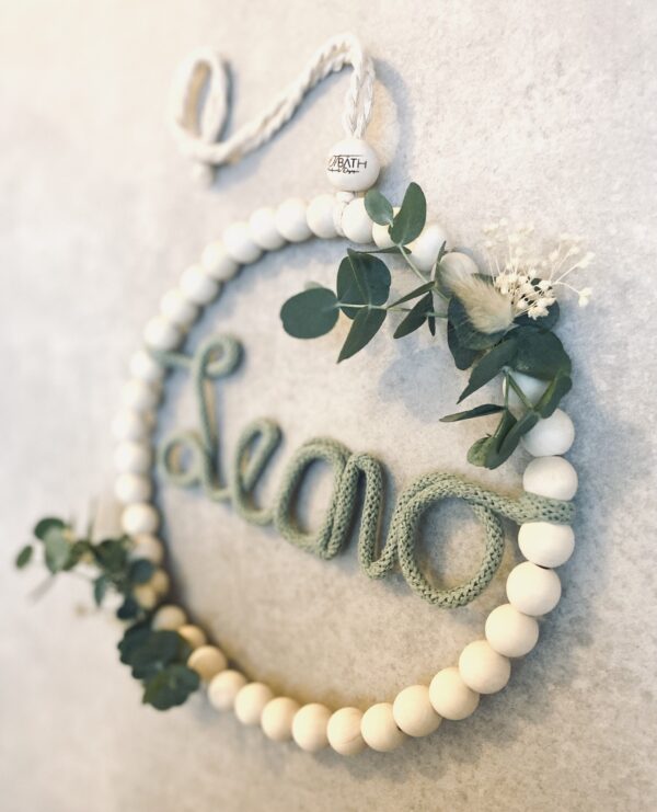Personalisierter Perlenkranz Eukalyptus – Bild 4