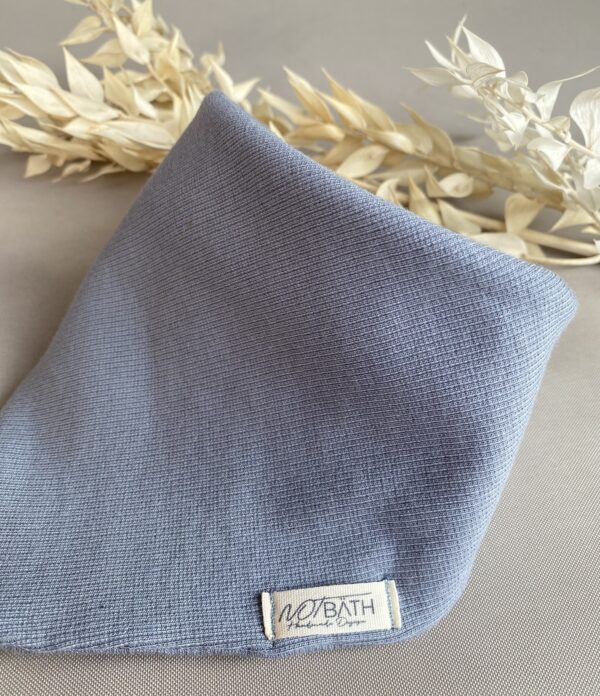 Halstuch Rippjersey rauchblau – Bild 3
