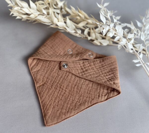Musselin Dreieckstuch in taupe, rostbraun und sandbeige – Bild 5