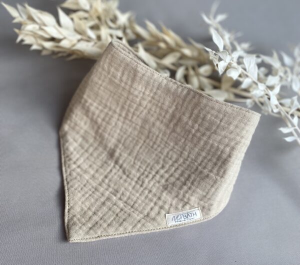 Musselin Dreieckstuch in taupe, rostbraun und sandbeige – Bild 6