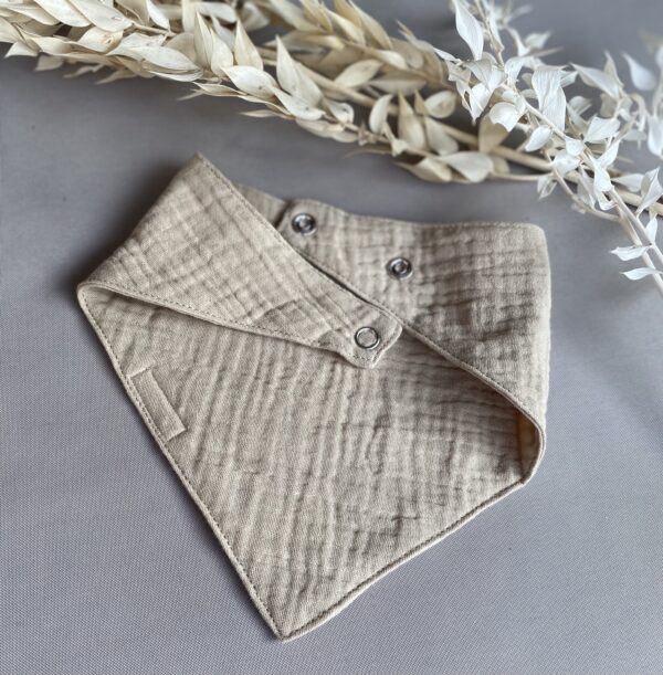 Musselin Dreieckstuch in taupe, rostbraun und sandbeige – Bild 7